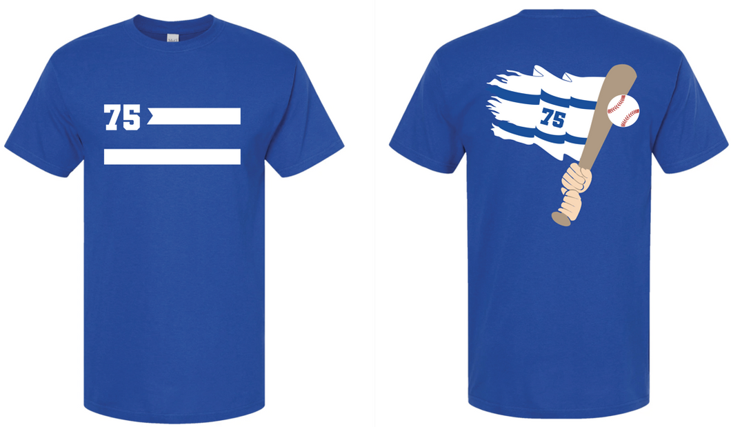 Men's Baseball Short Sleeve T-Shirt - Blue